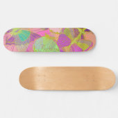 Skateboard Motif violet chic à papillon or Turquoise (Horz)