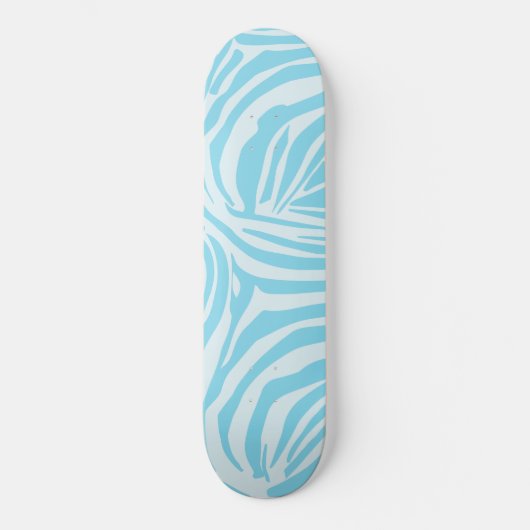 Skateboard Motif Zèbre Bleu (Recto)