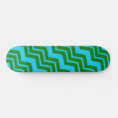 Skateboard Motif zigzag chevron bleu vert (Horz)