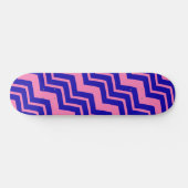 Skateboard Motif Zigzag Chevron Rose Bleu (Horz)