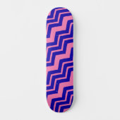 Skateboard Motif Zigzag Chevron Rose Bleu (Recto)