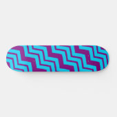Skateboard Motif Zigzag Chevron Violet Bleu (Horz)
