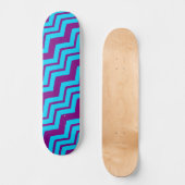 Skateboard Motif Zigzag Chevron Violet Bleu (Recto)