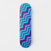 Skateboard Motif Zigzag Chevron Violet Bleu (Recto)