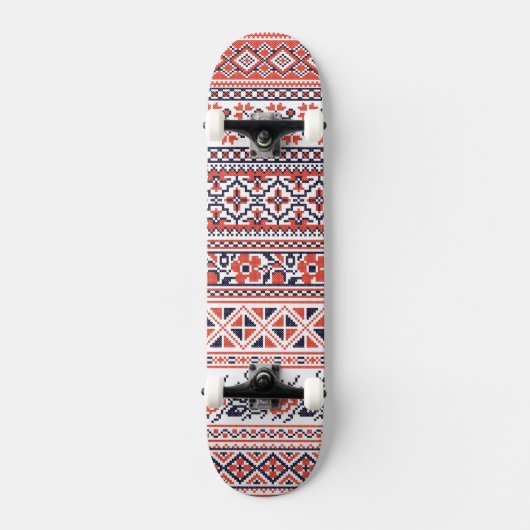 Skateboard Motifs de conception de point de croix (Recto)