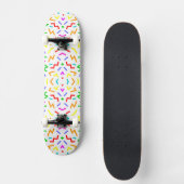 Skateboard Motifs de lignes colorés mignons (Recto)