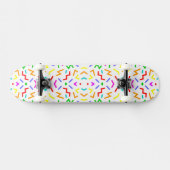 Skateboard Motifs de lignes colorés mignons (Horz)