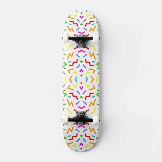 Skateboard Motifs de lignes colorés mignons (Recto)