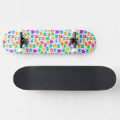 Skateboard Motifs de monstres pixelisés colorés mignons (Horz)