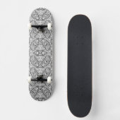 Skateboard Motifs mignons noir blanc (Recto)