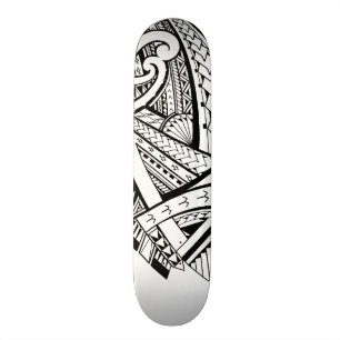 Skateboard Motifs tribaux Samoans de fer de lance de