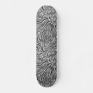 Skateboard Motion sur l'eau v2 - Noir sur blanc