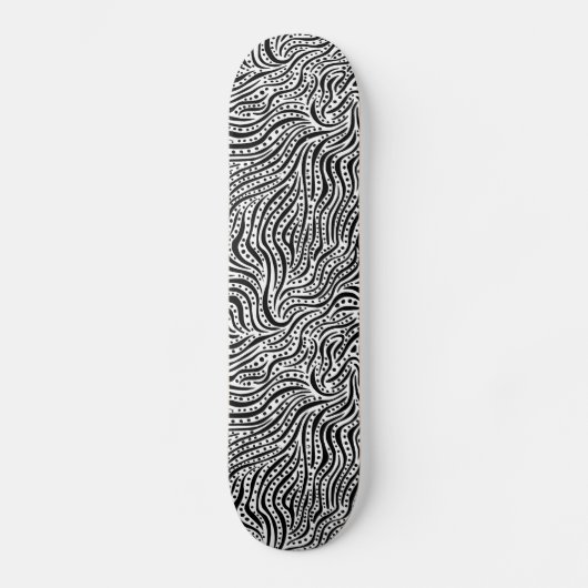 Skateboard Motion sur l'eau v2 - Noir sur le bois (Recto)