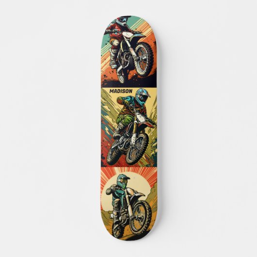Skateboard Motocross de nom personnalisé (Devant)