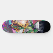 Skateboard Motorcycle Riding Dragon (Horz)