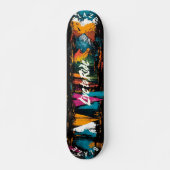 Skateboard Mountain Abstract Graffiti - Devise Vivez pour Rou (Devant)