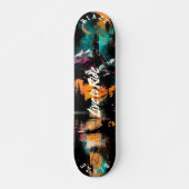 Skateboard Mountain Graffiti Pop Art - Devise Live to Ride (Devant)