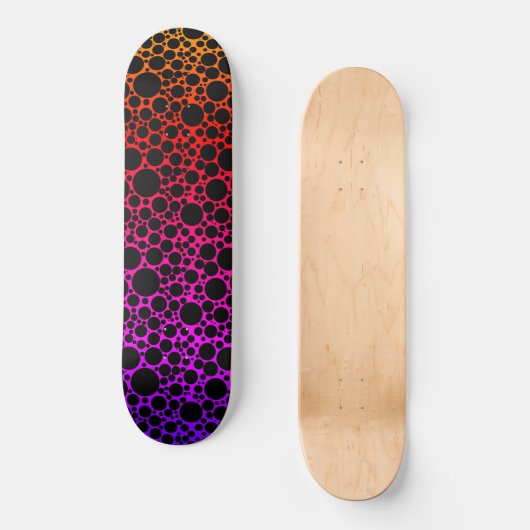 Skateboard Mousse arc-en-ciel noire (Recto)