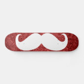 Skateboard Moustache blanche amusante 21 (Horz)