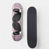 Skateboard Moustache Léopard Bois Vintage #2 (Devant)