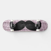 Skateboard Moustache Léopard Bois Vintage #2 (Horz)