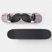 Skateboard Moustache Léopard Bois Vintage #2 (Horz)