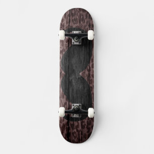 Skateboard Moustache Léopard Vintage #8