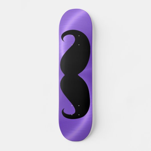 Skateboard Moustache noire amusante 20 (Recto)
