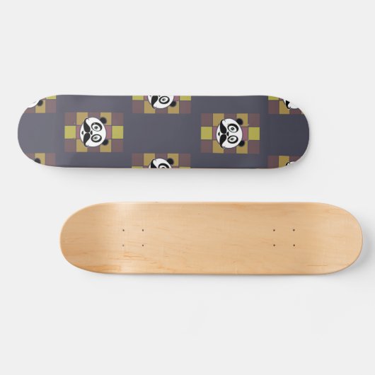 Skateboard Moustache Panda 3 (Horz)