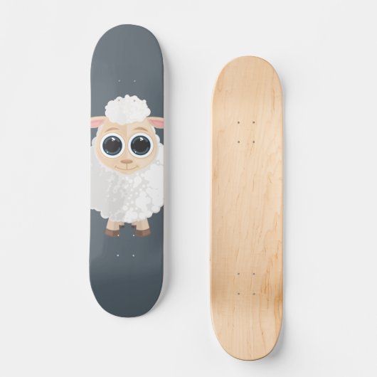 Skateboard Mouton blanc (Recto)