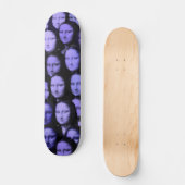 Skateboard Multi-Mona en bleu - Style les années 70 (Recto)