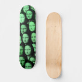 Skateboard Multi-Mona en vert - Style les années 70 (Recto)