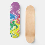 Skateboard Multicolor Abstrait (Recto)