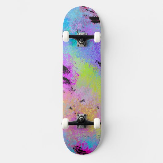 Skateboard Multicolor Abstrait (Recto)