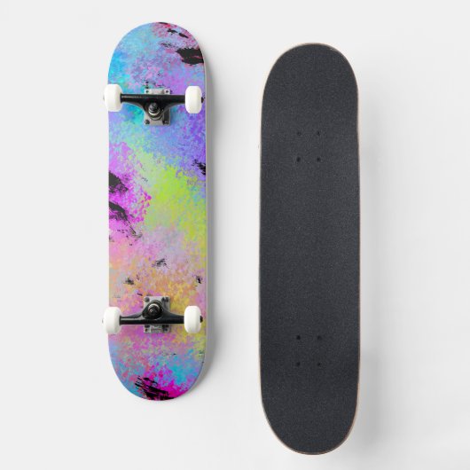 Skateboard Multicolor Abstrait (Recto)