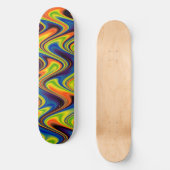 Skateboard Multicolor Abstrait (Recto)