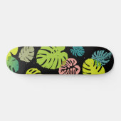 Skateboard Multicolor Feuilles tropicaux 2 (Horz)