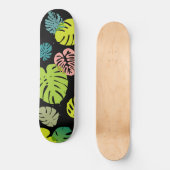 Skateboard Multicolor Feuilles tropicaux 2 (Recto)
