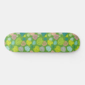 Skateboard Multicolor Feuilles tropicaux 8 (Horz)