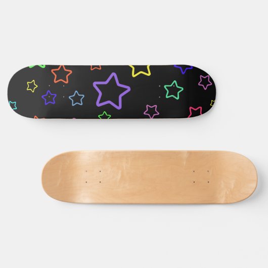 Skateboard Multicolored Starry Night (Horz)