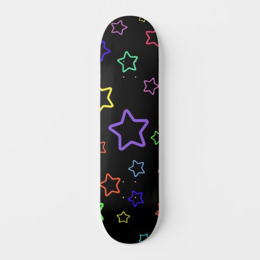 Skateboard Multicolored Starry Night (Recto)