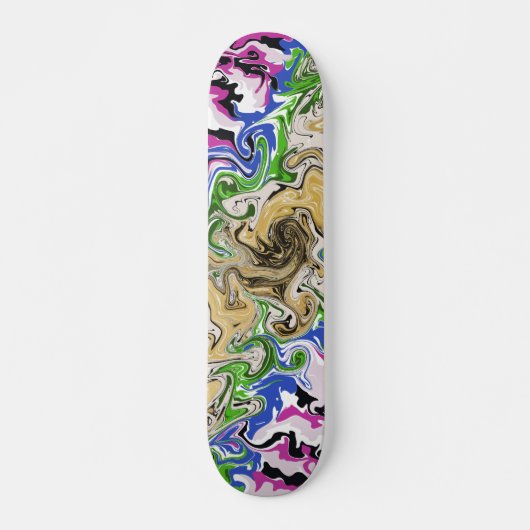 Skateboard Multicolores liquides (Devant)