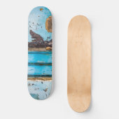 Skateboard Mur bleu et porte (Recto)