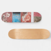 Skateboard Mur coloré avec porte bleue (Horz)