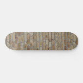 Skateboard Mur de briques brunes un motif original (Horz)