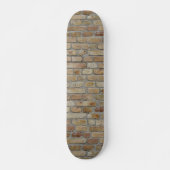 Skateboard Mur de briques brunes un motif original (Devant)