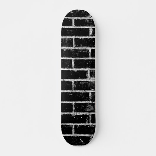 Skateboard Mur en briques noir et blanc (Devant)
