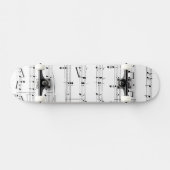 Skateboard Musique en feuille blanche (Horz)