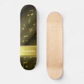 Skateboard musique, note, partition, or, bannière, modèle, (Recto)