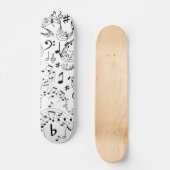 Skateboard Musique, notes musicales (Recto)